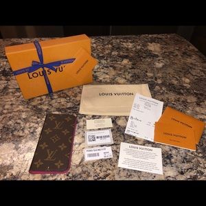 Authentic Louis Vuitton iPhone X Folio case